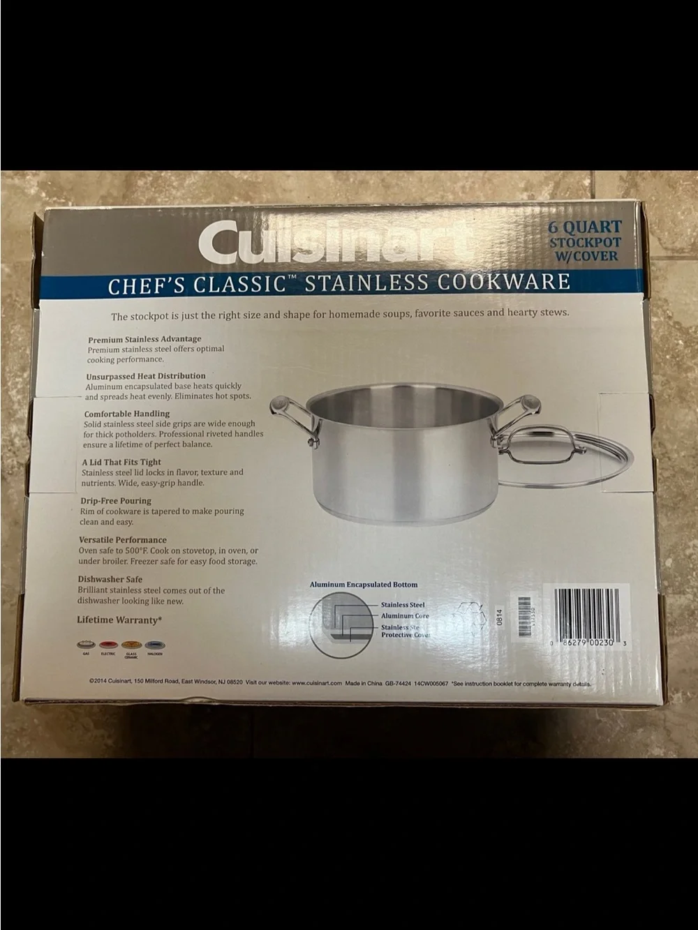 Cuisinart Stainless Steel 6-Quart Stockpot with Lid - Silver